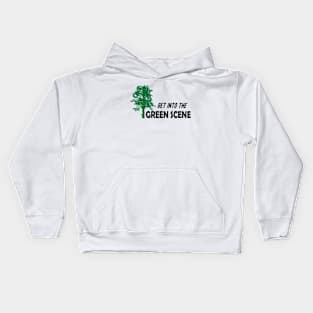 Earth Day - Get into the green scene Kids Hoodie